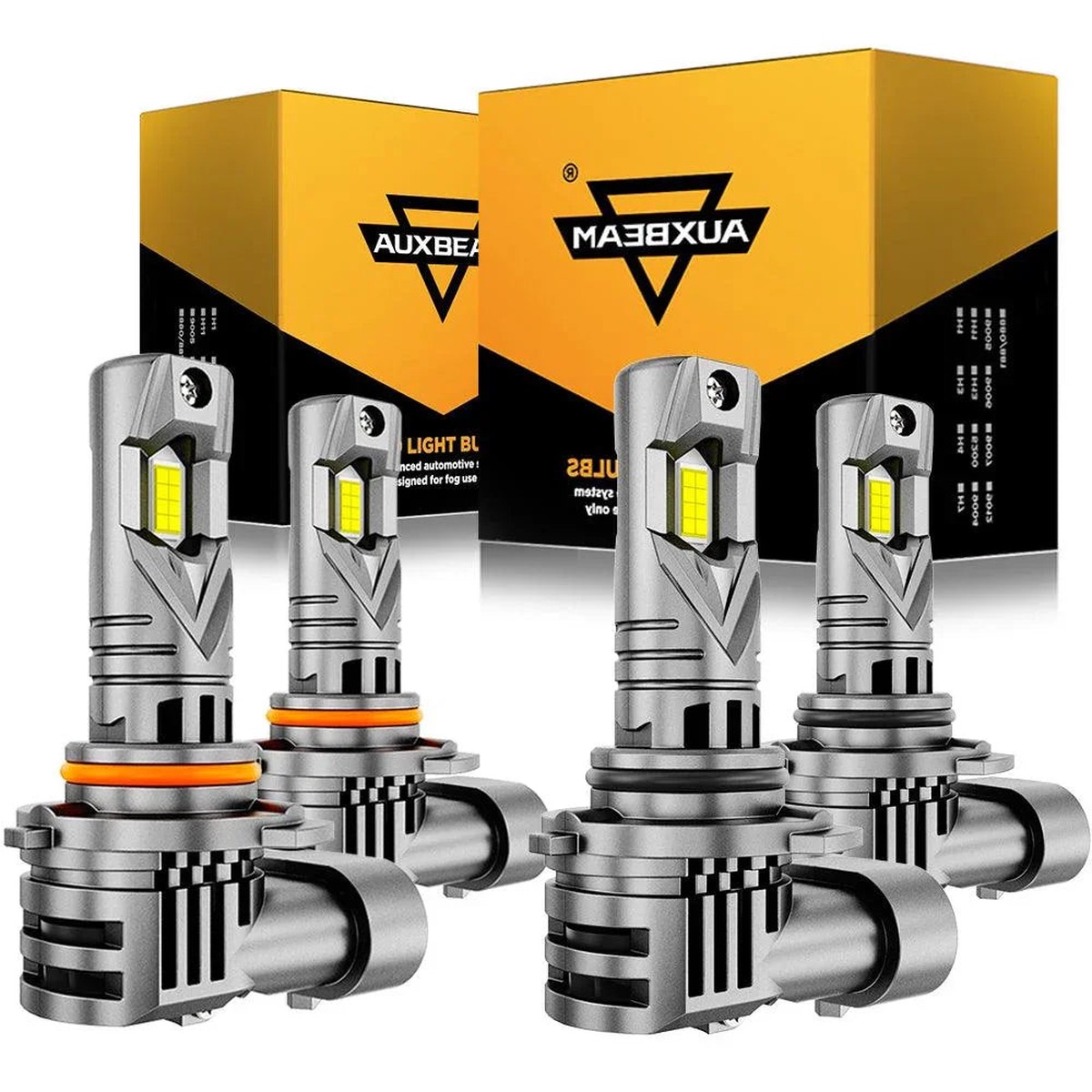 90059006 Led Headlight Bulbs Q25S Series 11 Mini Size 90W 22000Lm 6500K Cool White 4 Bulbs 9005Hb39006Hb4