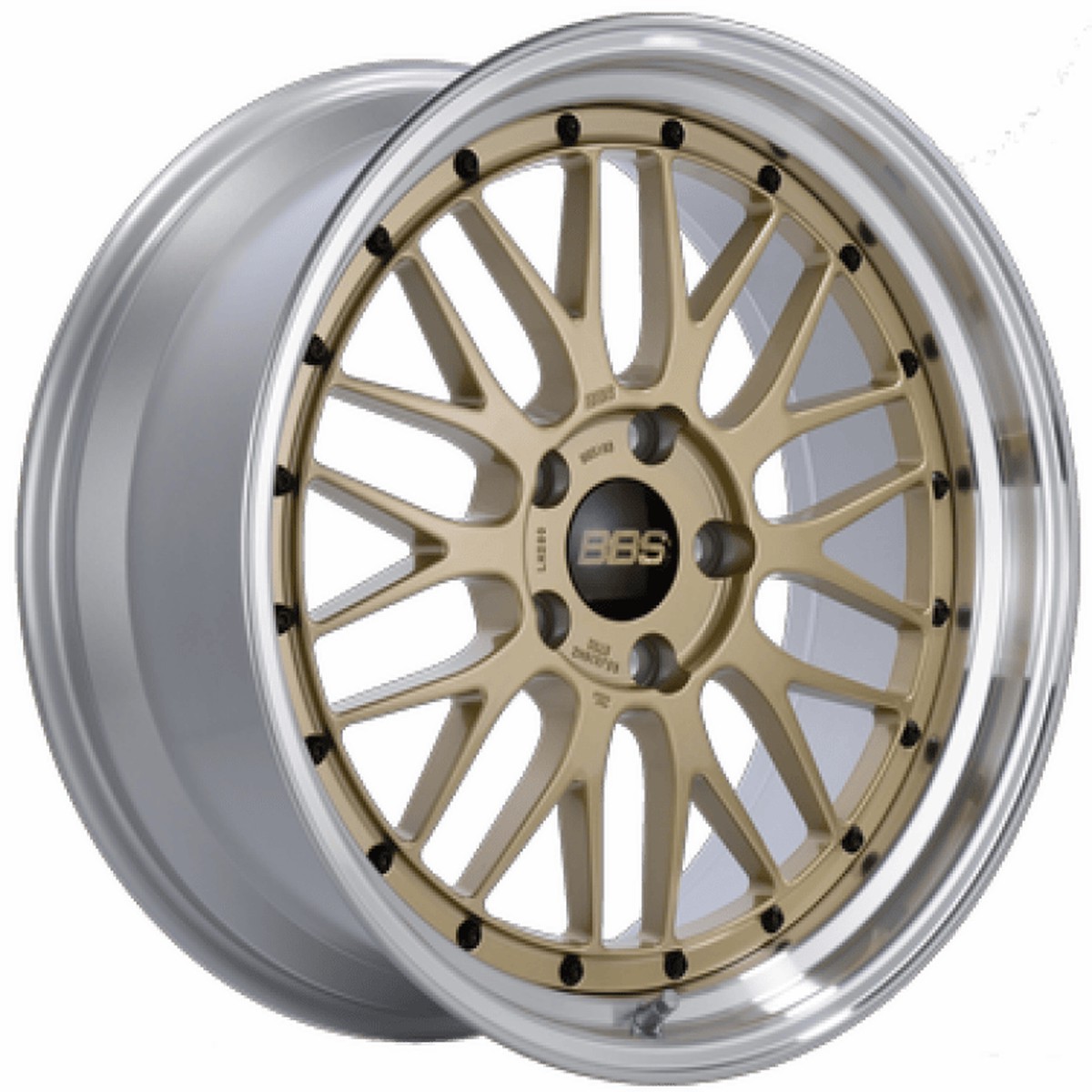 Bbs Lm 19 5 5 Et25 Pfs Gold Center Diamond Cut Lip Wheel - 82Mm PfsClip Required