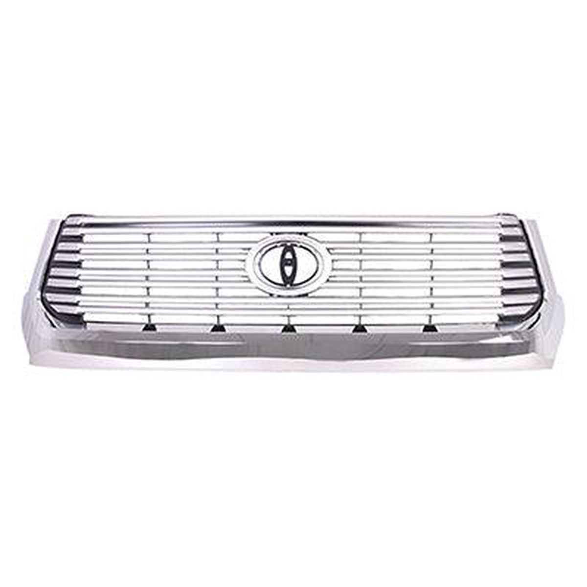 Grille Toyota Tundra 2014-2017 Painted Silver-Gray With Chrome Moulding 8Bars Limited Model To1200374