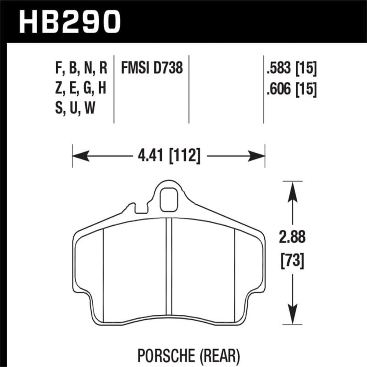 Hawk 98-08 Porsche 911 Carrera 2 07-08 Boxster S 06-08 Cayman S Rear Dtc-60 Race Brake Pads
