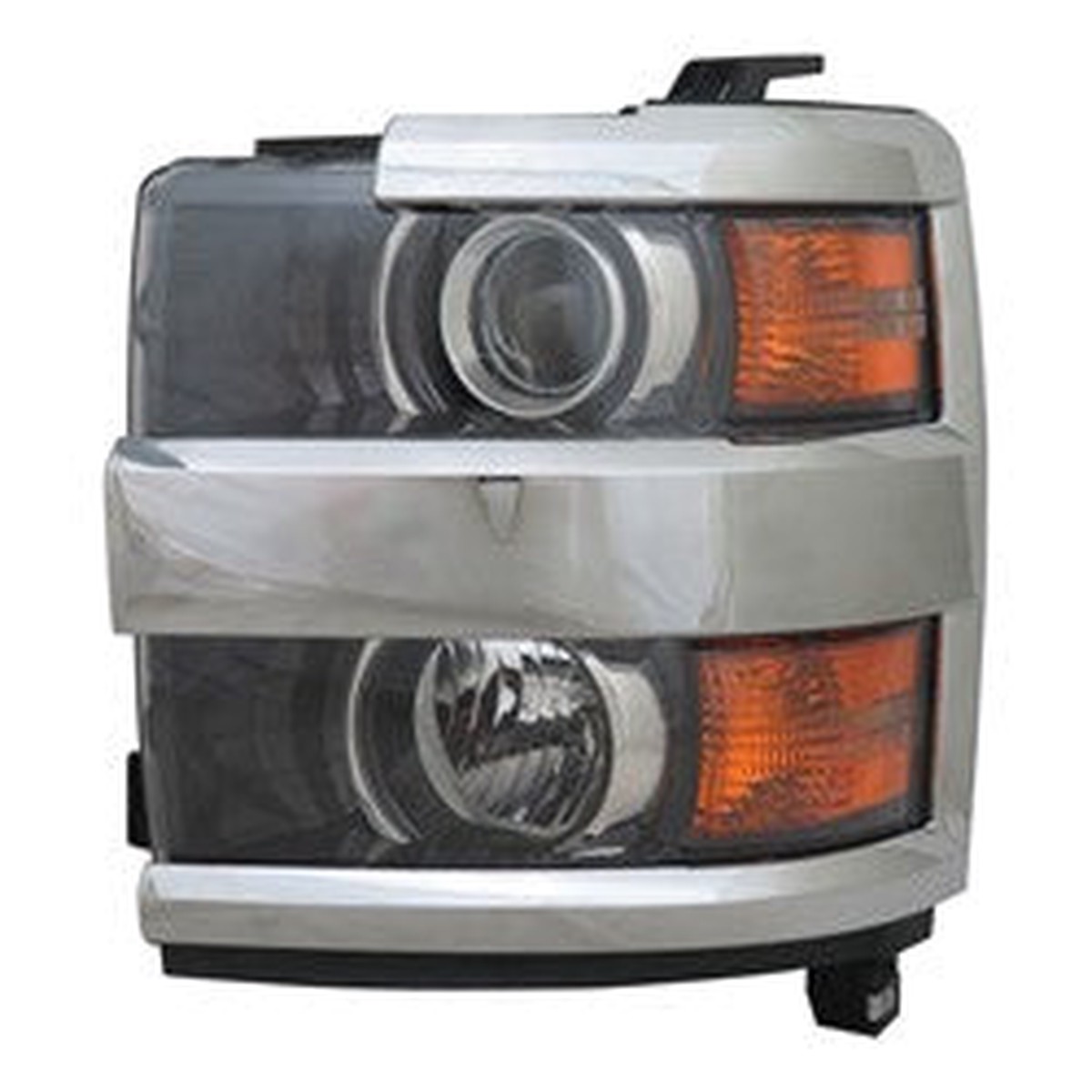 Head Lamp Driver Side Chevrolet Silverado 2500 2015-2019 With Chrome Trim Capa Gm2502416C - Hunt Parts