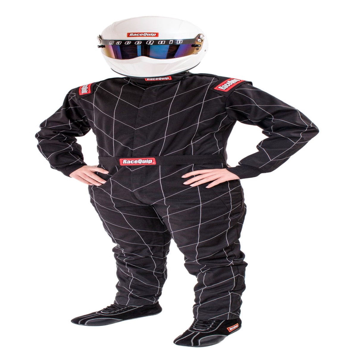 Racequip Black Chevron-1 Suit - Sfi-1 Small
