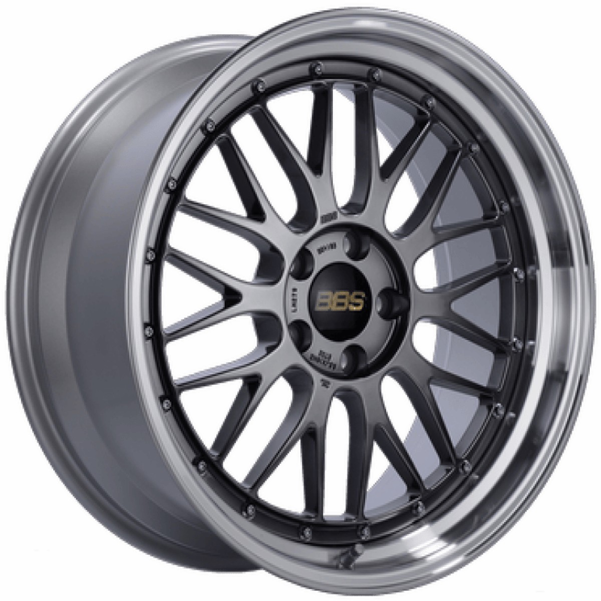 Bbs Lm 20 5 3 Et38 Pfs Diamond Black Center Diamond-Cut Rim Wheel - PfsClip Req