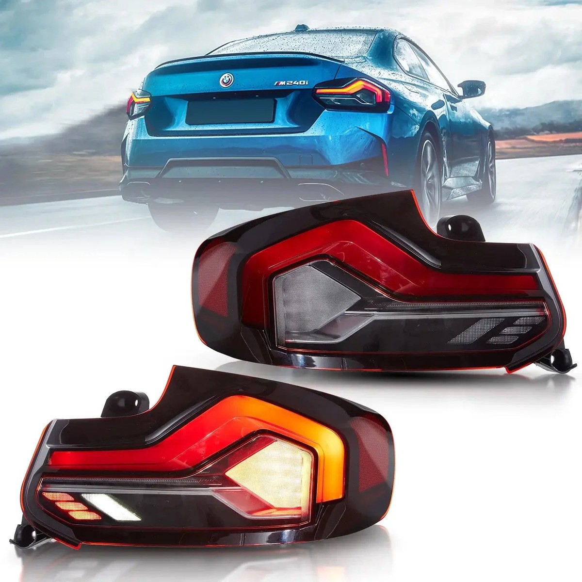 Led Tail Lights Assemly With Start-Up Animation Effect (Pre-Order) For 2014-2021 Bmw 2 Series (F22 F23) M2 (F87