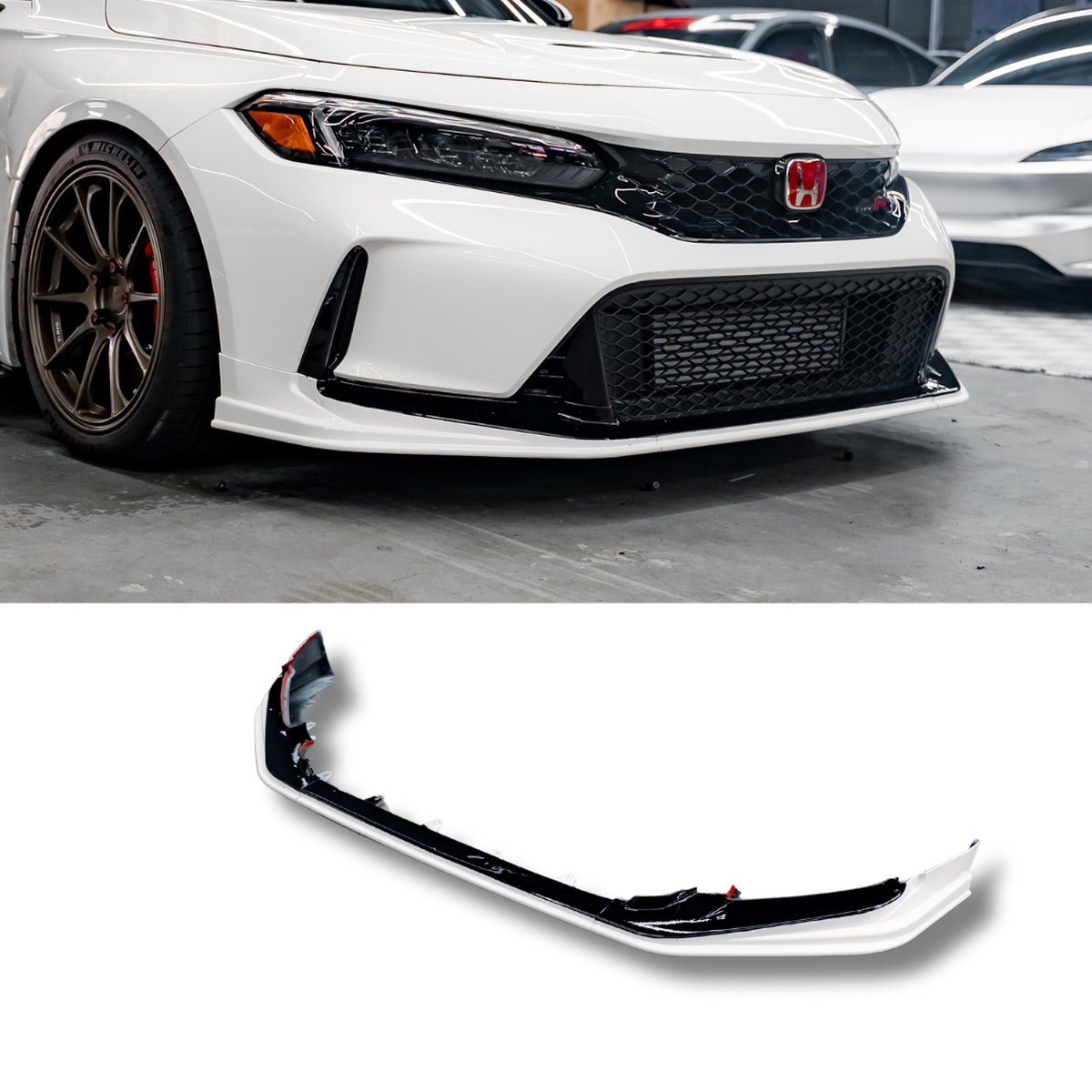 2023 - 2025 Honda Civic Type R Fl5 Front Lip V3 GlossBlack