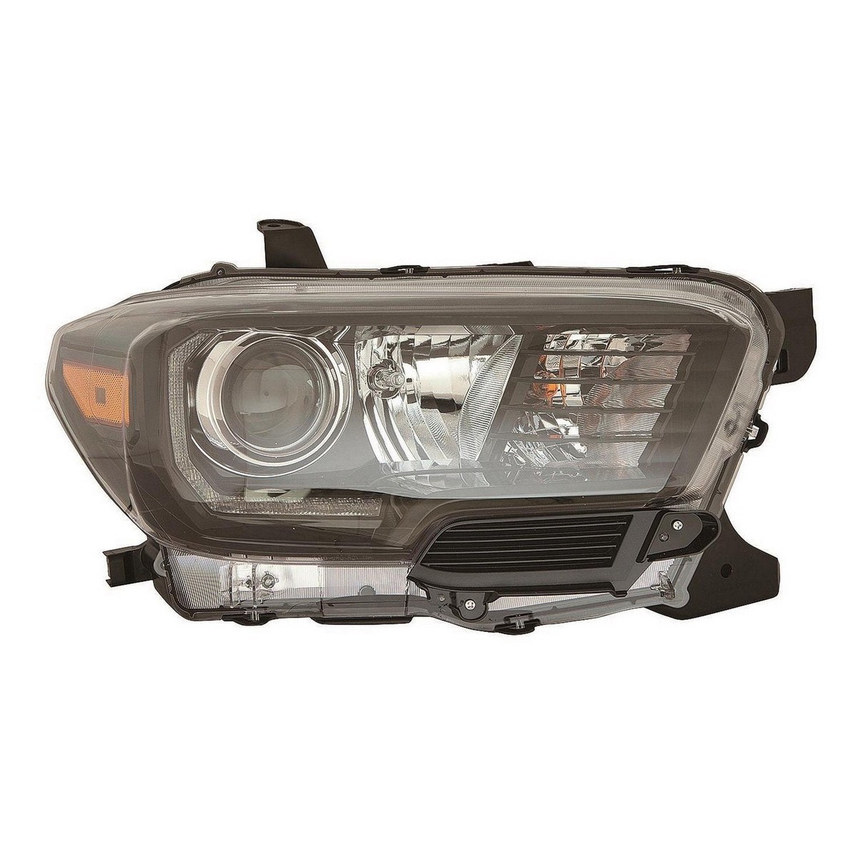 Head Lamp Passenger Side Toyota Tacoma 2015-2023 Halogen With Led DrlFog LampBlack Bezel Capa To2503244C – Hunt Parts