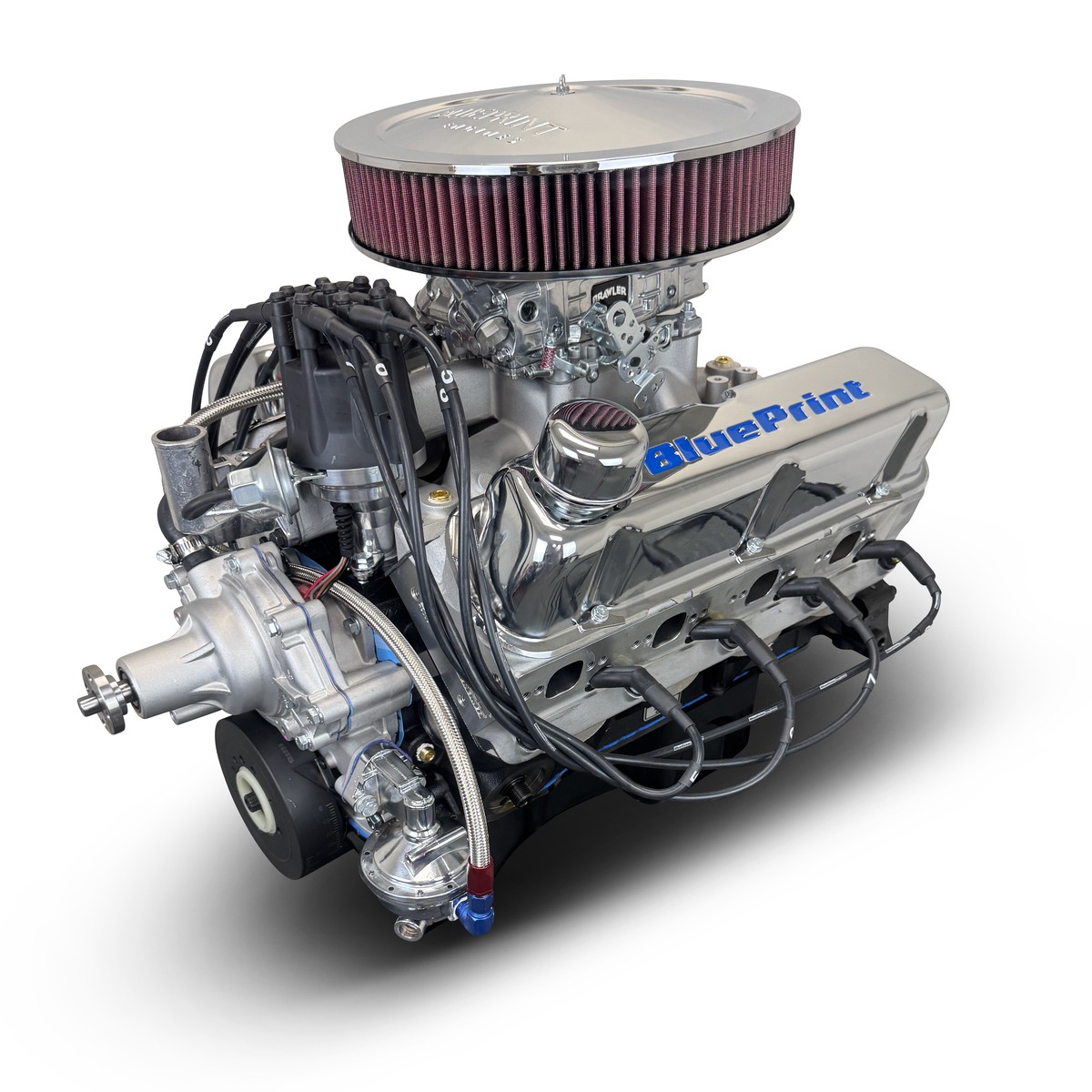 Ford Small Block Compatible 347 CI Engine - 415 Horsepower - Deluxe Dressed - Rear Sump - Carbureted