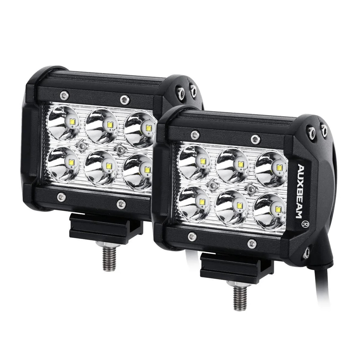 4 Classic-Sm Series Dual Row Led Pod Light 6000K White SpotFlood For Suv Atv Utv Trucks Pickup Boat SpotBeam2Pcsset