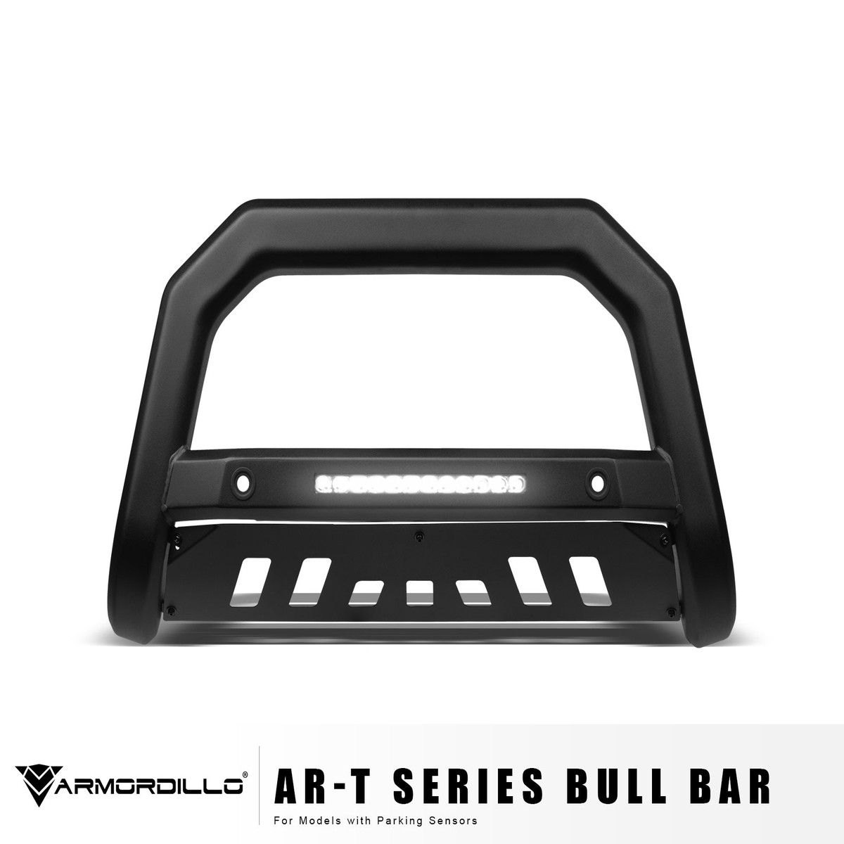 Armordillo 2016-2022 Nissan Titan Xd 2012-2021 Nissan Nv Ar-T Bull Bar WParking Sensor – Matte Black