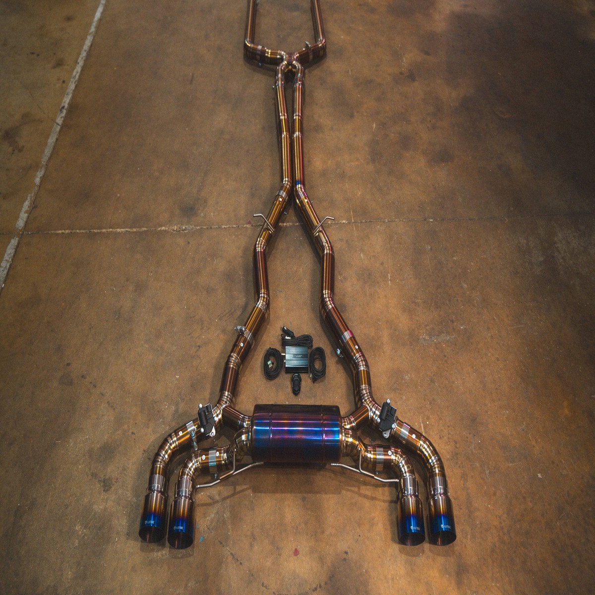Bmw F90 M5 Valved Sport Exhaust System 4RawBurntTitanium40Outlet