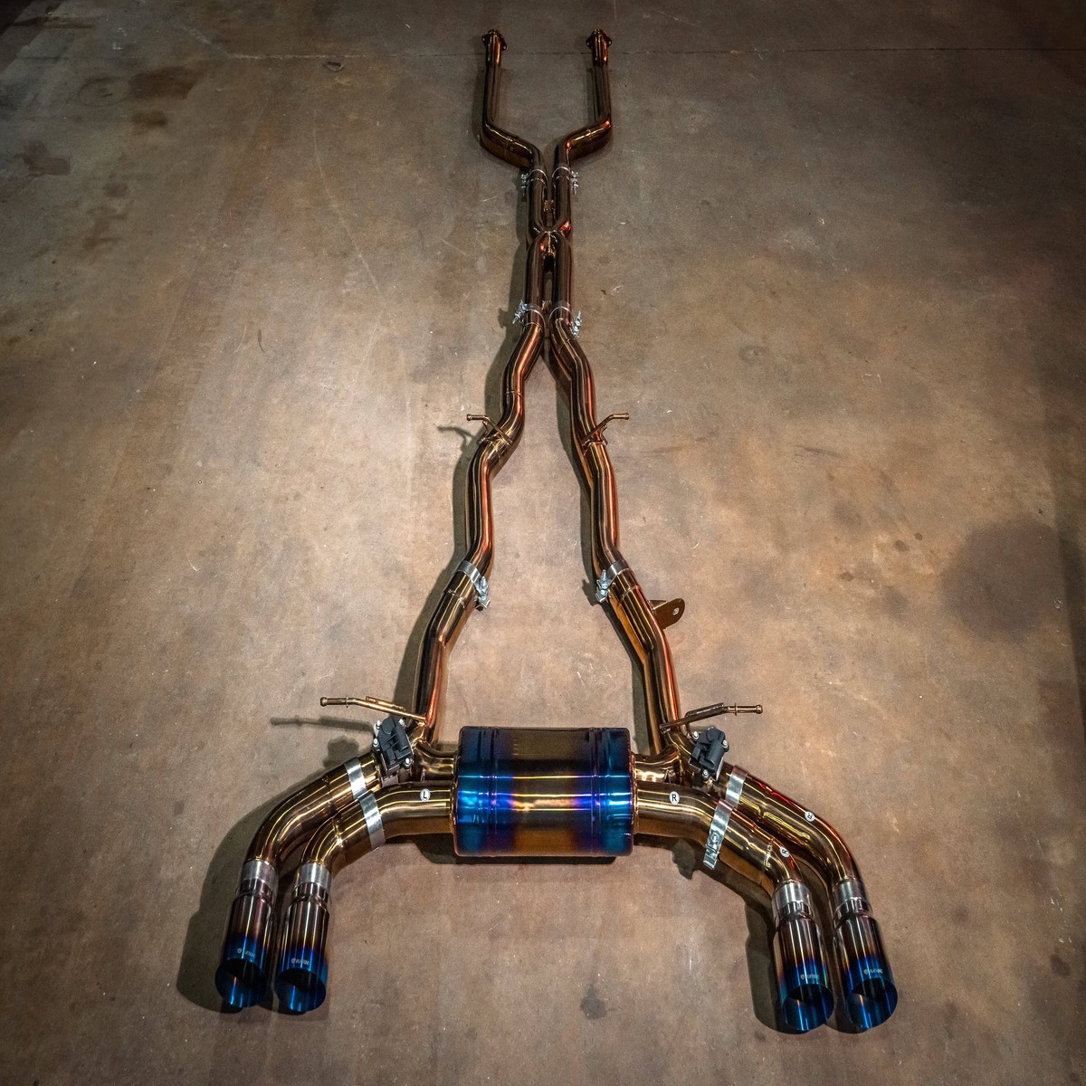 Bmw G90 M5 Valved Sport Exhaust System Grade5Titanium4RawBurntTitanium40Outlet