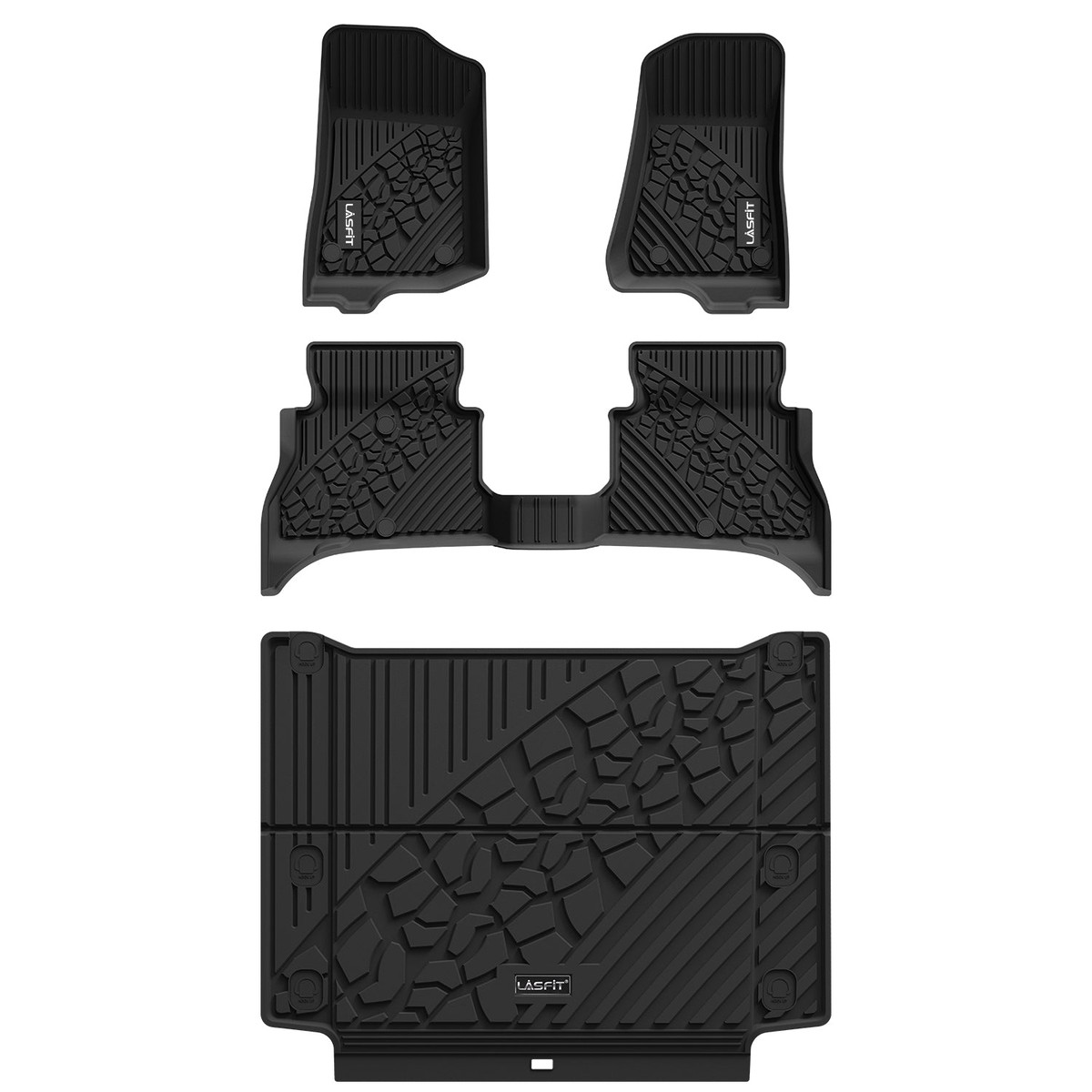Fit For 2021-2025 Jeep Wrangler 4Xe Floor Mats Or Cargo Mat 1St2NdRowCargoMats
