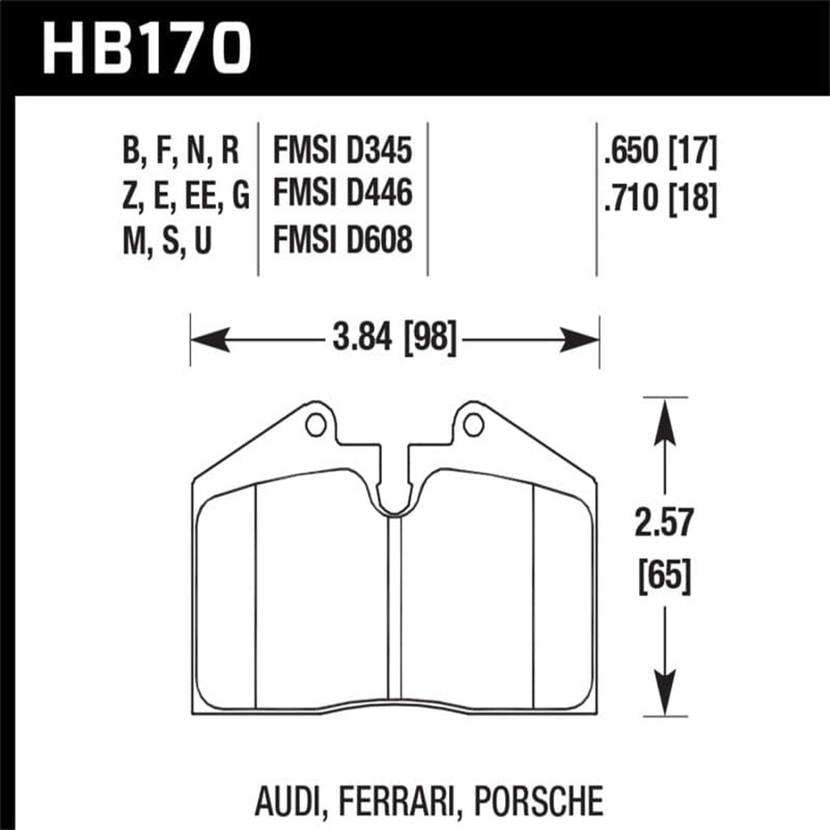 Hawk 93-95 Porsche 968 85-91 944 87-89 911 Dtc-70 Front Race Brake Pads