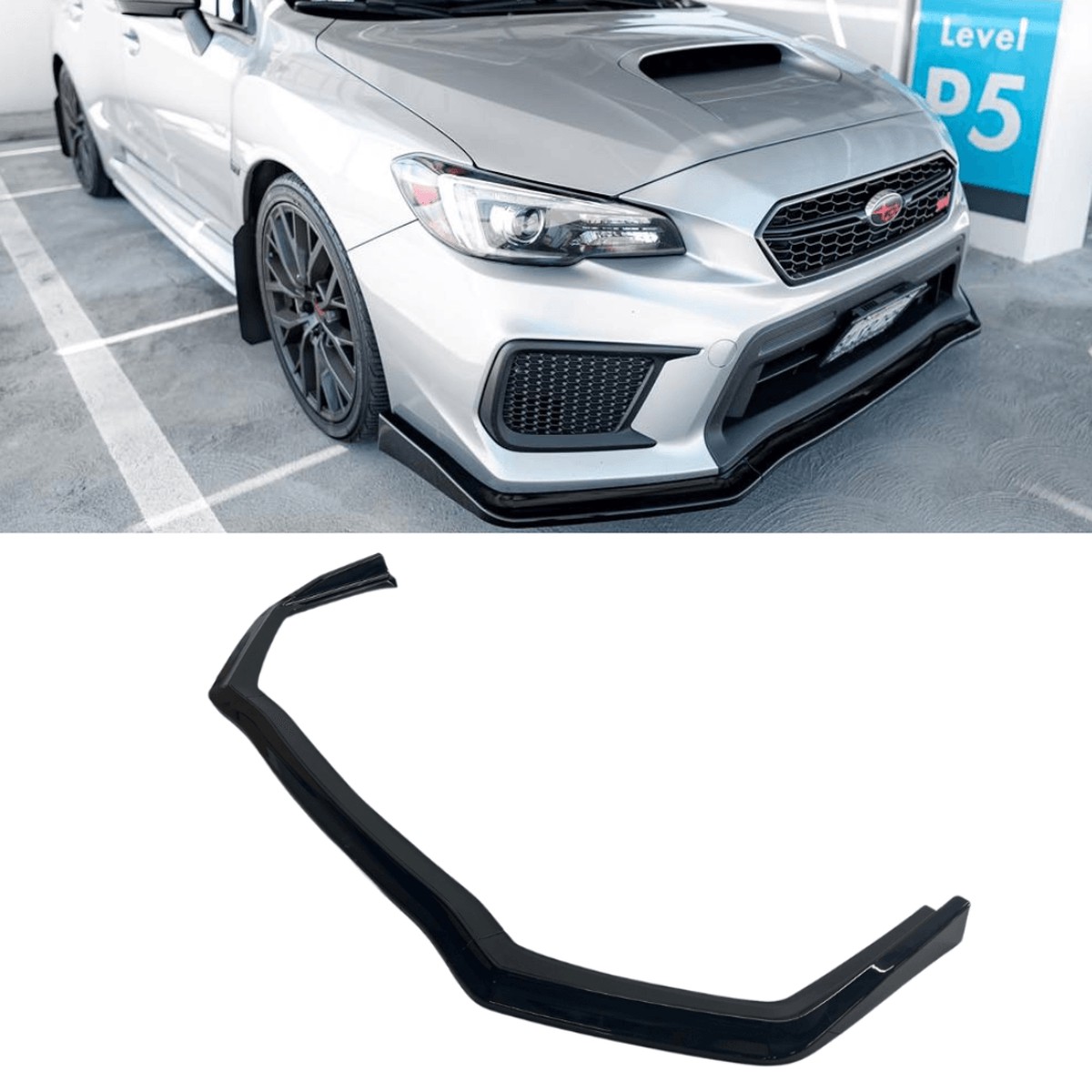 2015 - 2021 Subaru WrxSti Front Lip GlossBlack