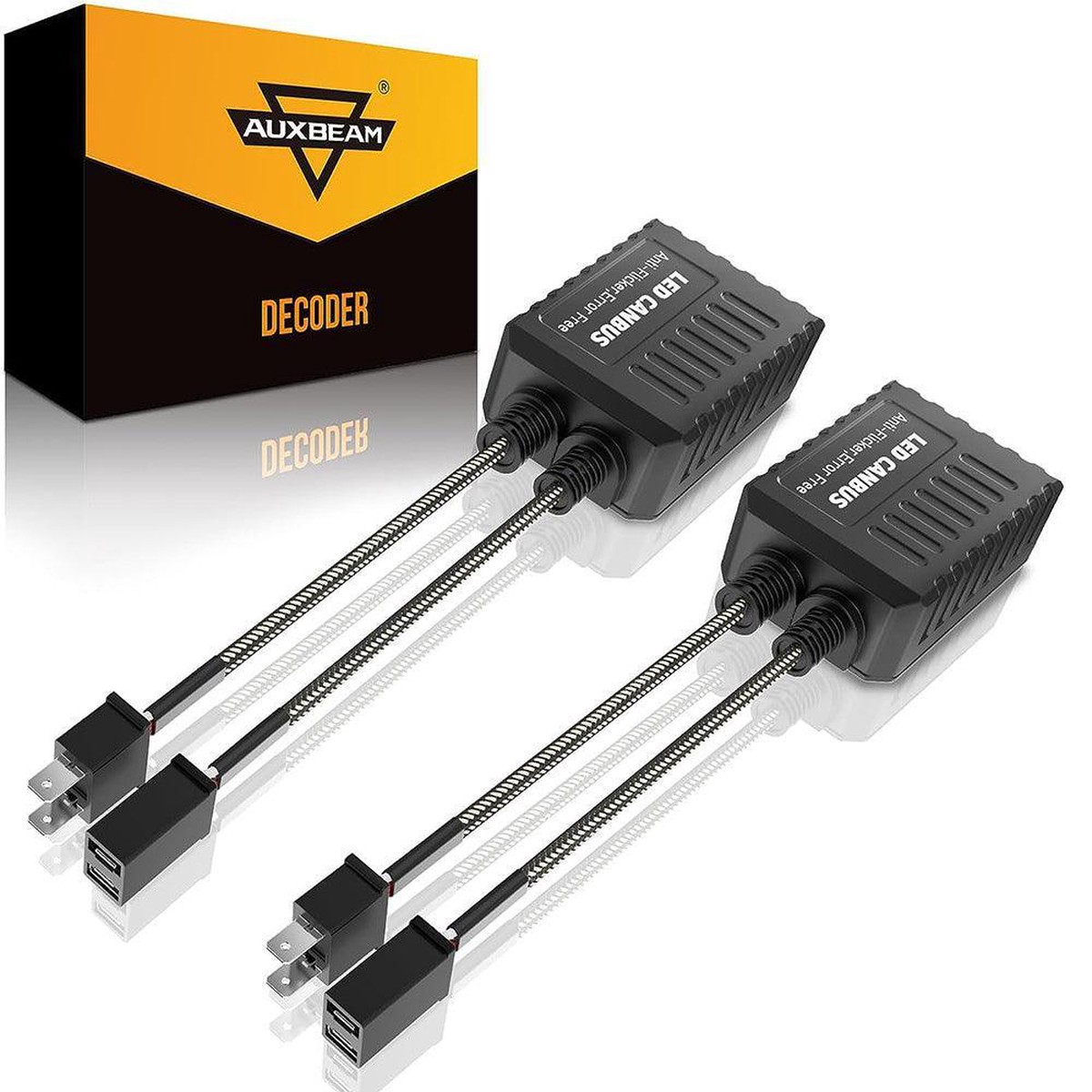 H7 C20-Model Decoder-Pro Enhanced Led Headlight Bulbs Canbus Decoder Harness Resistor Conversion Kit 2PcsSet