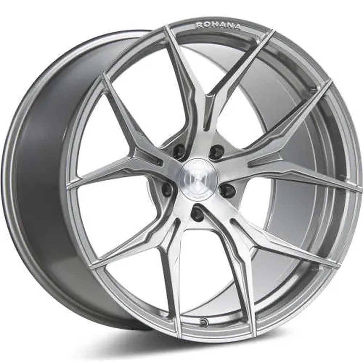 Rohana Wheels Rfx5 Silver W Brushed Machined Spoke Faces 20 5 3 (Rfx520125114Bt45M)
