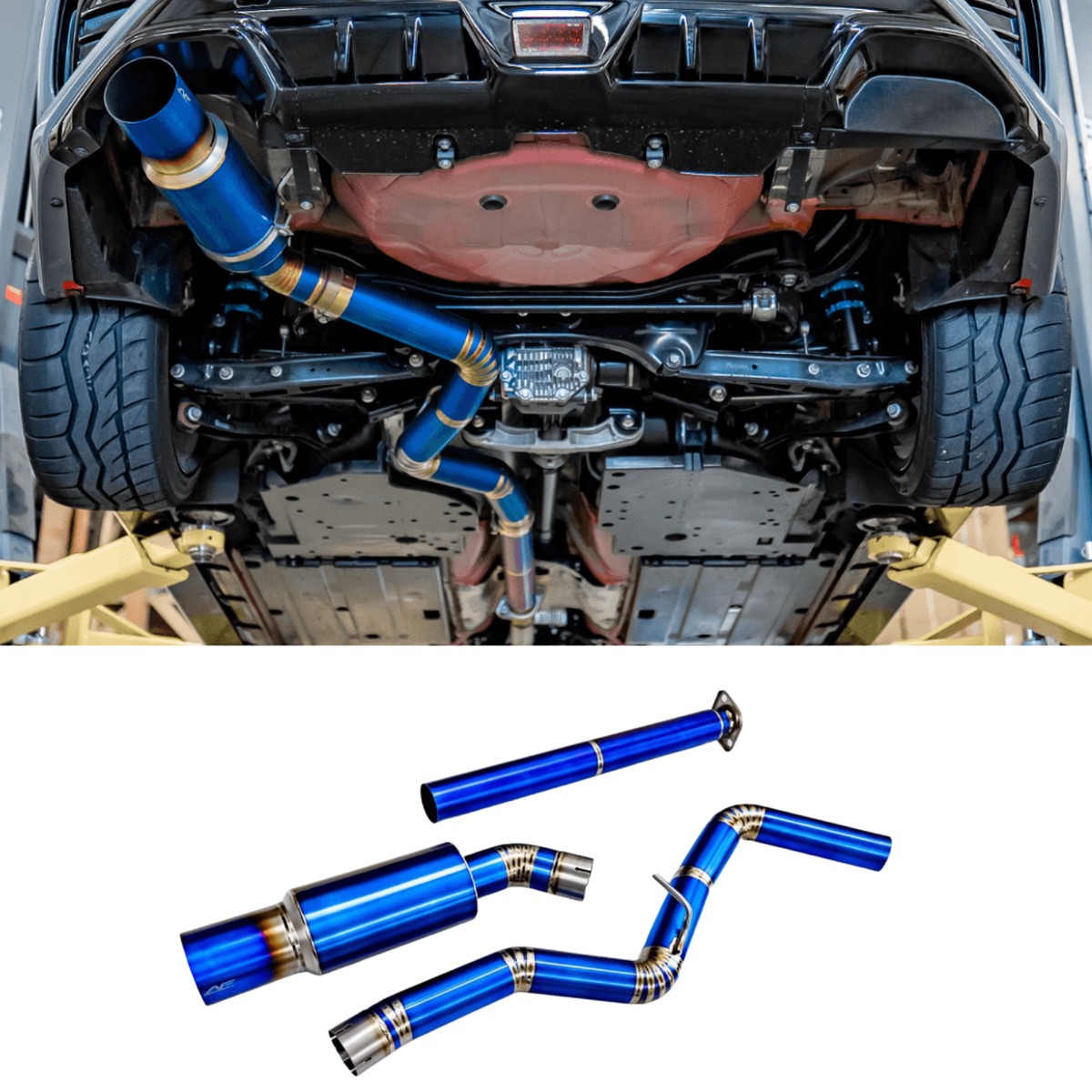 2022-2024 Subaru Wrx Afd F1 Titanium Single Exit Catback Exhaust BlueTitanium