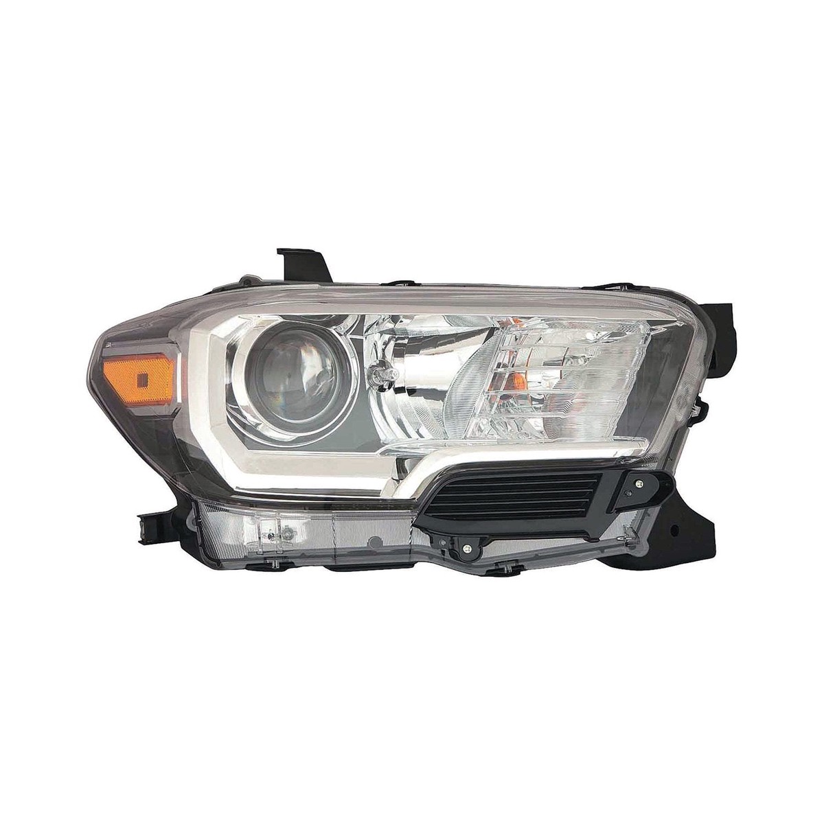 Head Lamp Passenger Side Toyota Tacoma 2016-2019 Halogen BlackChrome Bezel Without Led Drl Capa To2503243C – Hunt Parts