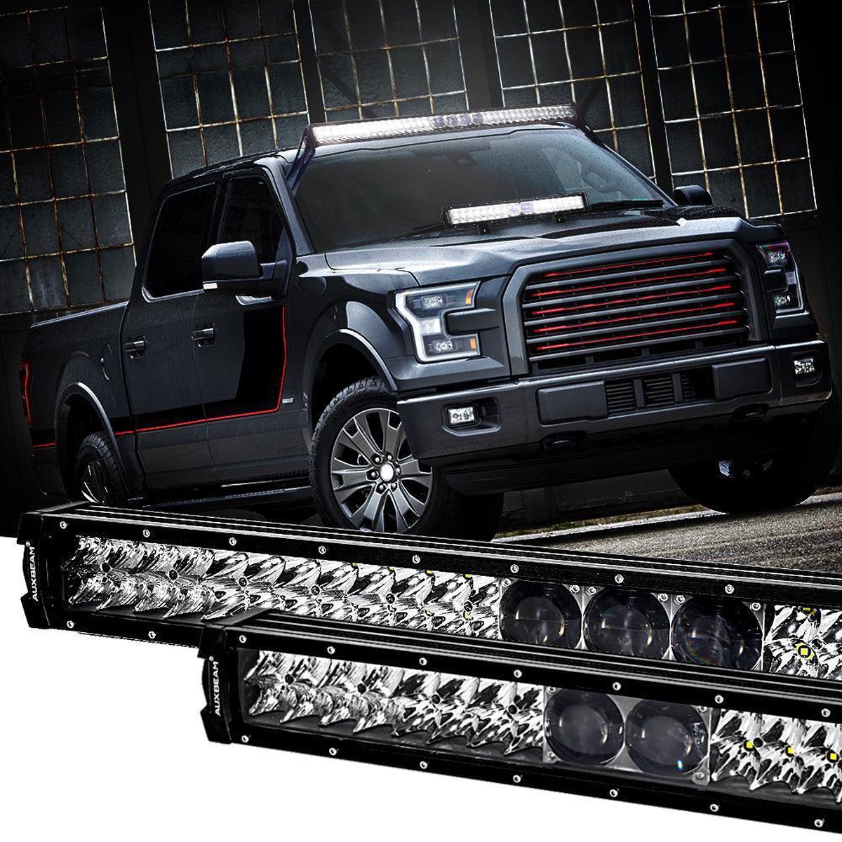 New 1222324252 5D-Pro Series Light Bars With Dt Wiring Harness Kit For 2016 Ford F150 12