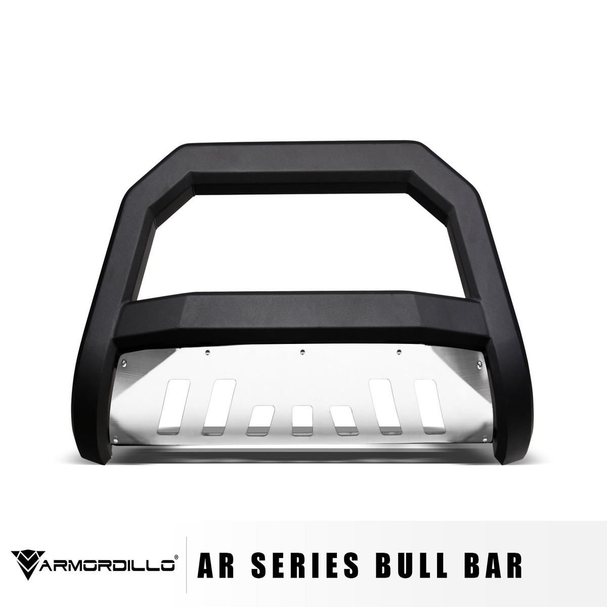 Armordillo 1999-2006 Gmc Sierra 1500 Ar Bull Bar – Matte Black WAluminum Skid Plate