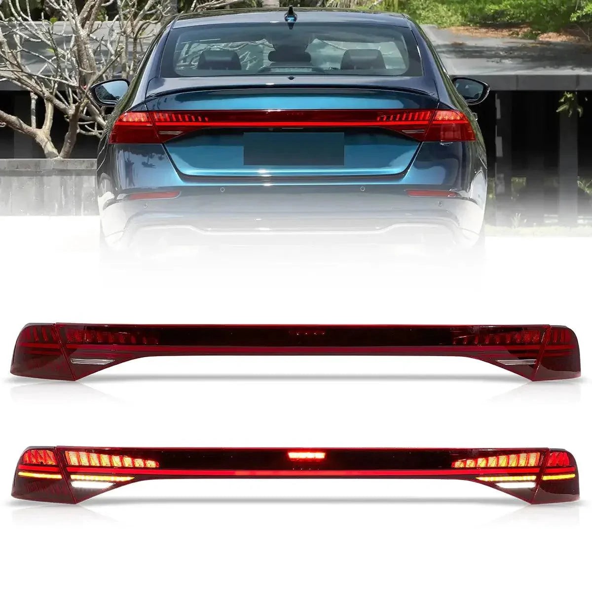 Led Tail Light Assembly Full Led With Start-Up Animation For 2023-2025 Honda Accord Red