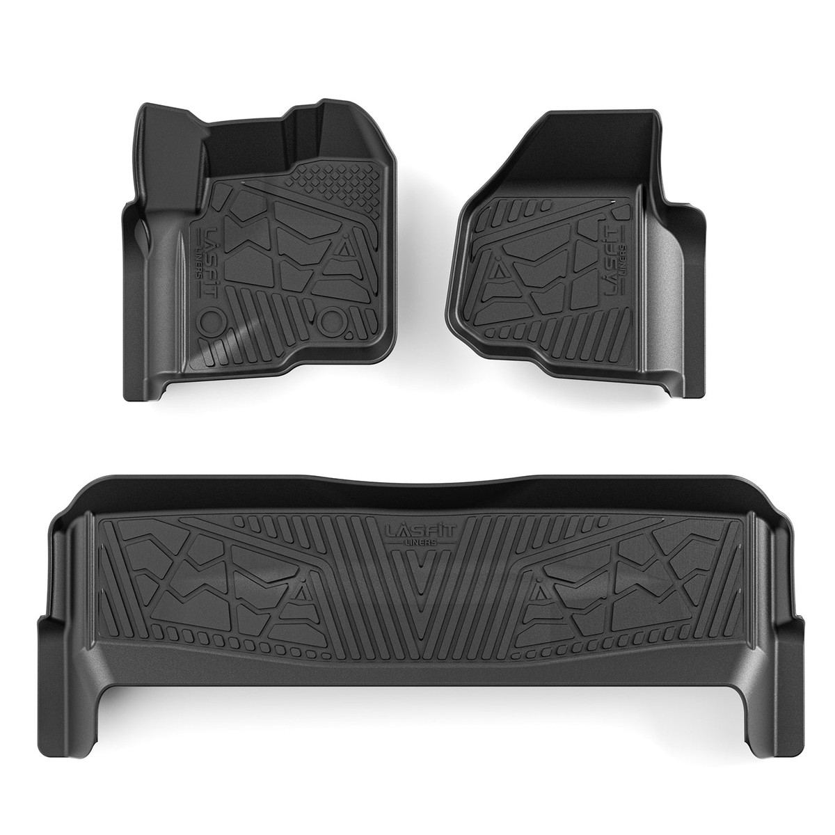 Fit For 2012-2016 Ford F-250 F-350 F-450 F-550 Super Duty Tpe Floor Mats Fit Crew Cab With Carpet Floor Without 44 Shifter