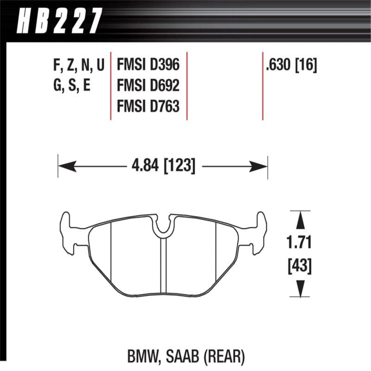 Hawk 92-98 Bmw 318I Dtc-30 Race Rear Brake Pads