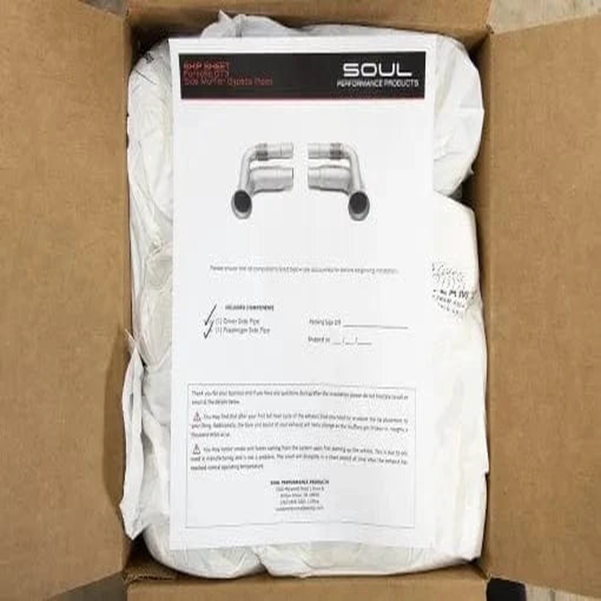 Porsche 997 9972 Gt3 Side Muffler Bypass Pipes (Valved)