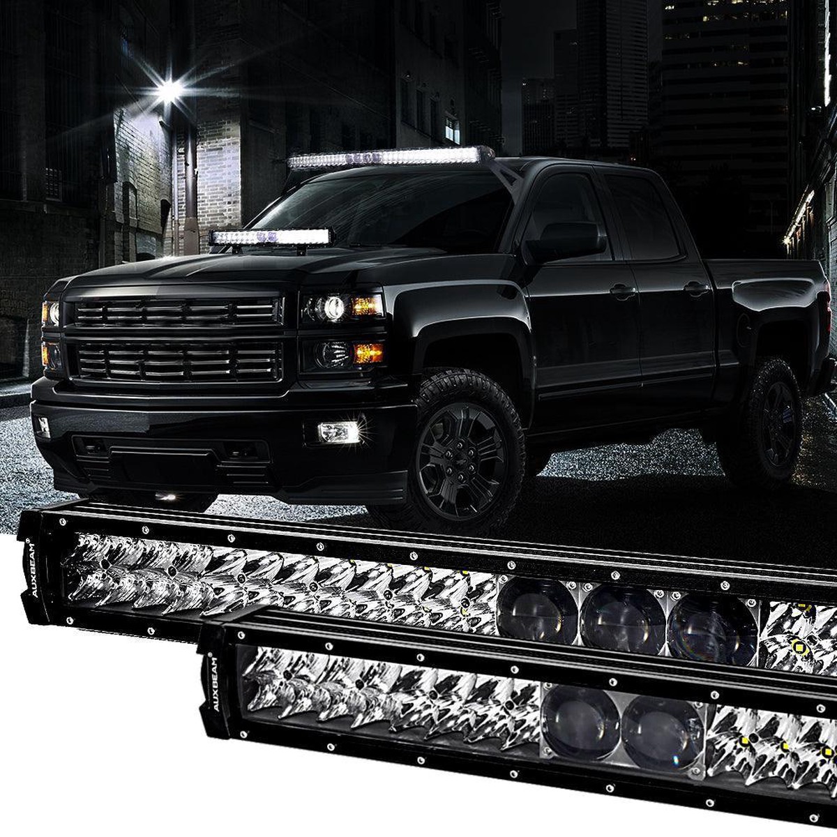 1222324252 5D-Pro Series Led Light Bar With 5D Projectors For 2015 Chevy Silverado 12