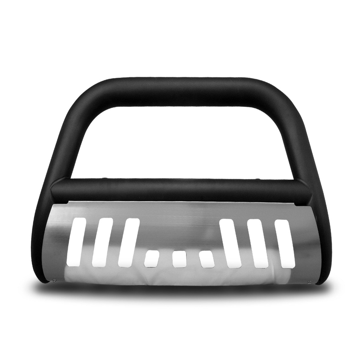 Armordillo 2014-2018 Gmc Sierra 1500 Classic Bull Bar - Matte Black WAluminum Skid Plate