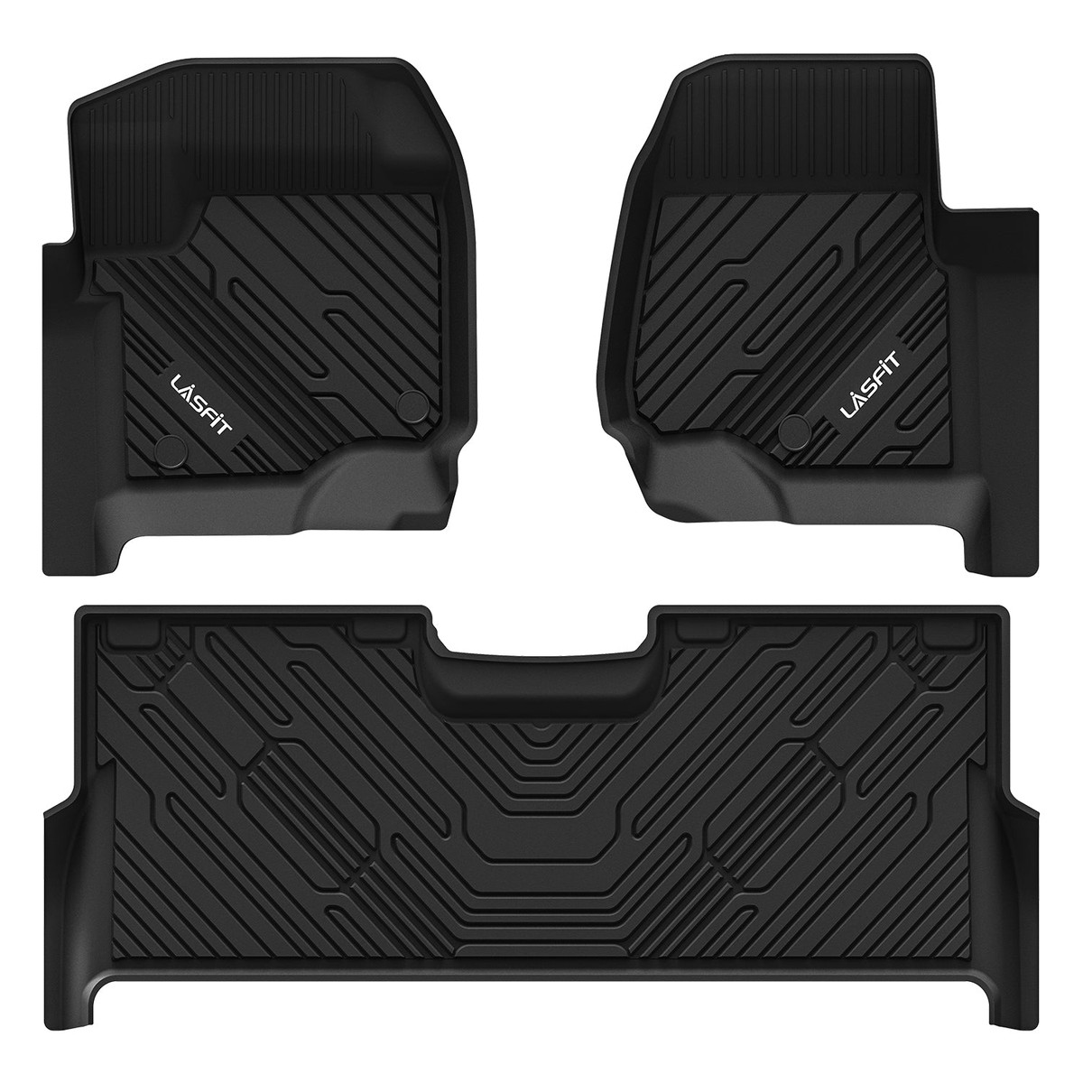 Fit For 2017-2026 Ford F-250 F-350 F-450 F-550 Crew Cab Super Cab Floor Mats Only Fit Carpet Floor With Factory Storage CrewCabBucketSeating1St2NdRowMats