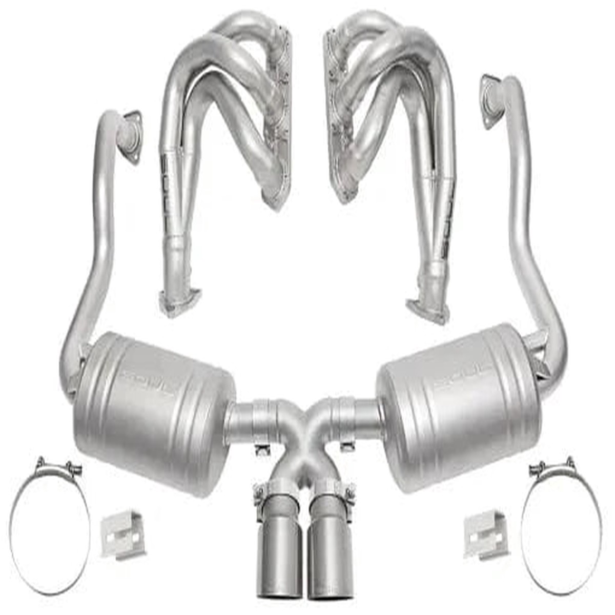 Porsche 986 Boxster (2000-2004) Competition Exhaust Package Slash Cut Single Wall Tips SlashCutSingleWallTipsSignatureSatin