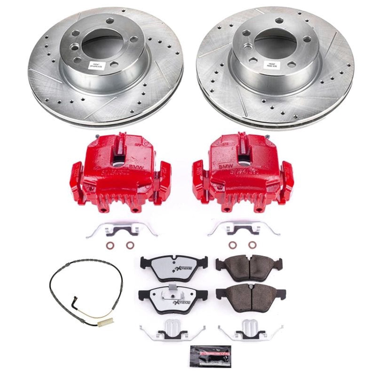 Power Stop 2006 Bmw 325Xi Front Z26 Street Warrior Brake Kit WCalipers