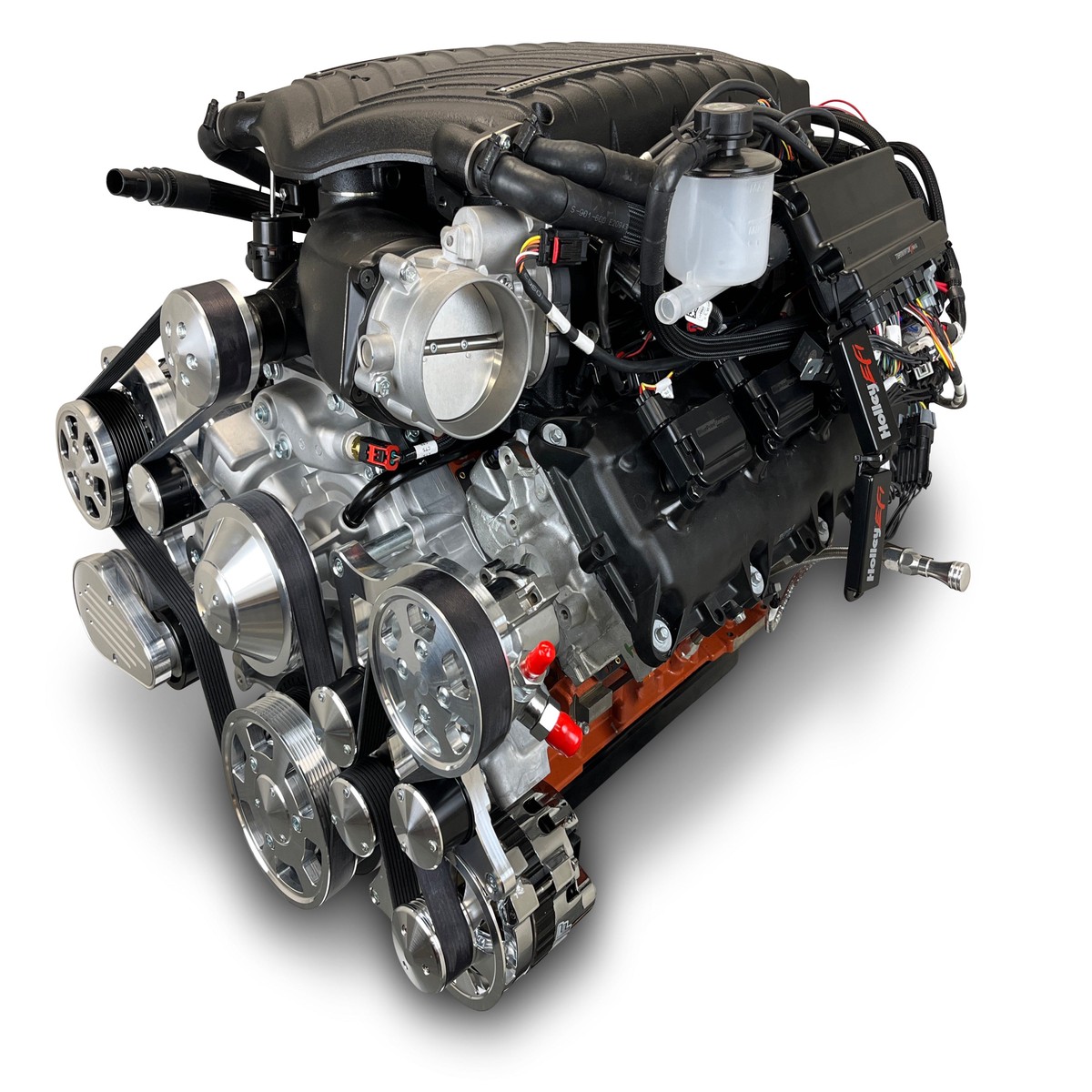 Chrysler Hemi Compatible 426 CI Pro Series Engine - 872 Horsepower - Deluxe Dressed - Polished Pulley Kit - Supercharged