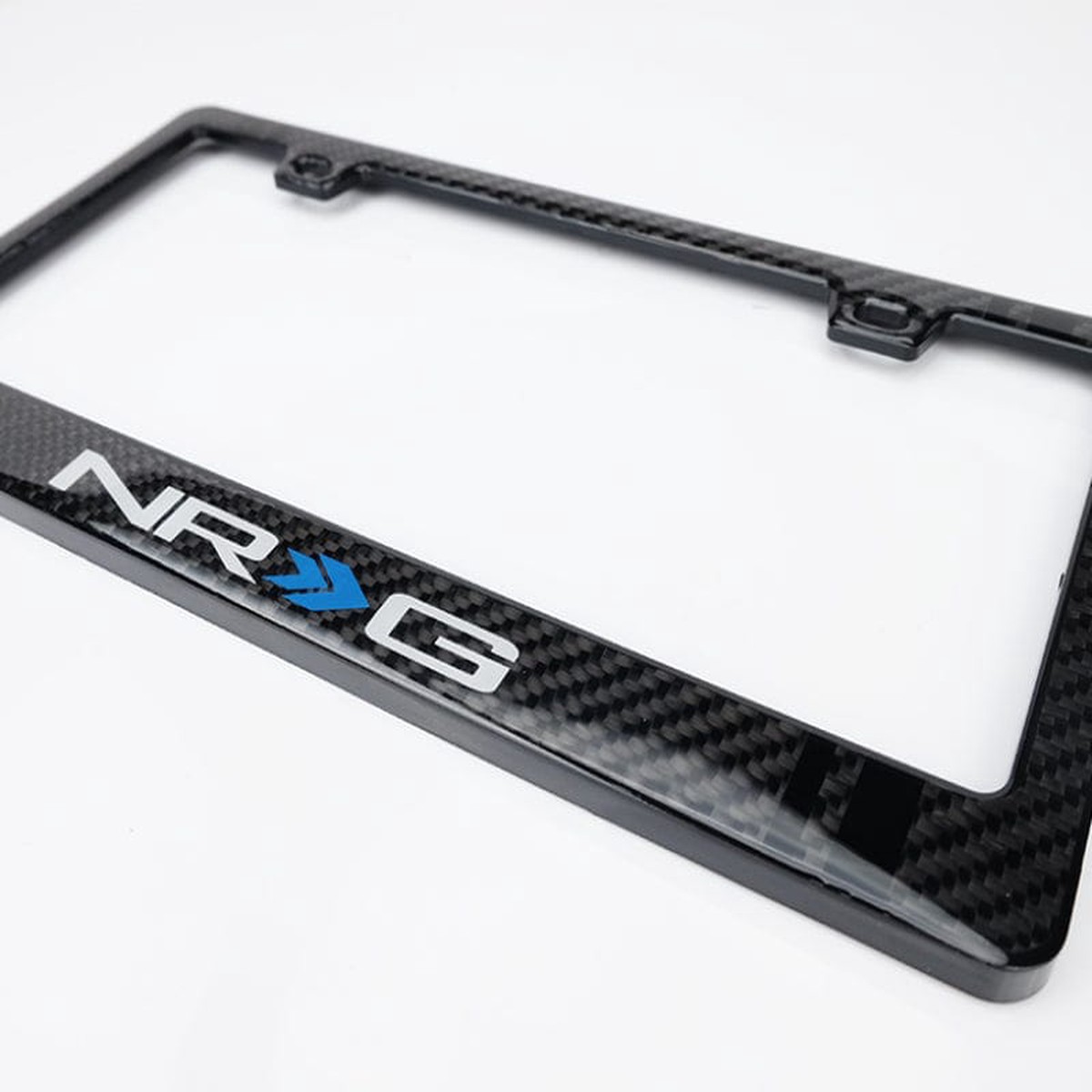 Nrg Carbon License Plate Frame Fiber Poly Dip Finish Wet W Nrg Logo