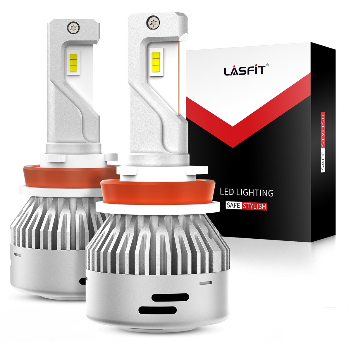 60W H11 H8 H9 La Plus Series 6000Lm 6000K Led Bulbs