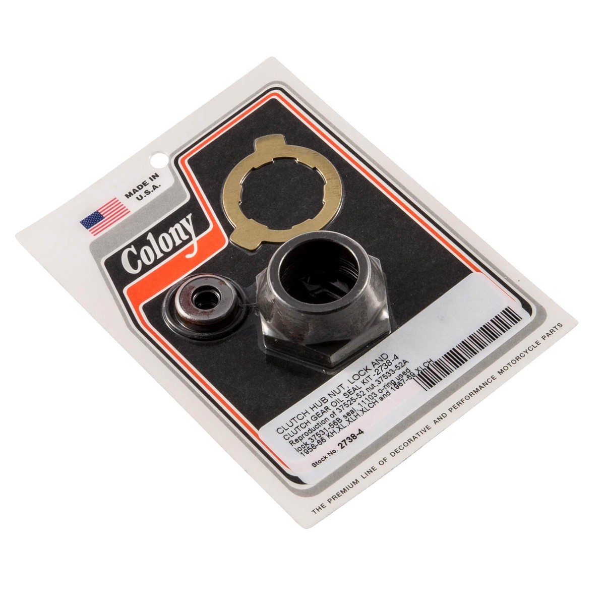 2738-4 Clutch Hub Nut Lock Gear Oil Seal Kit 1956-1966 Harley-Davidson KHXLXLHXLCH 1967-1969 XLCH