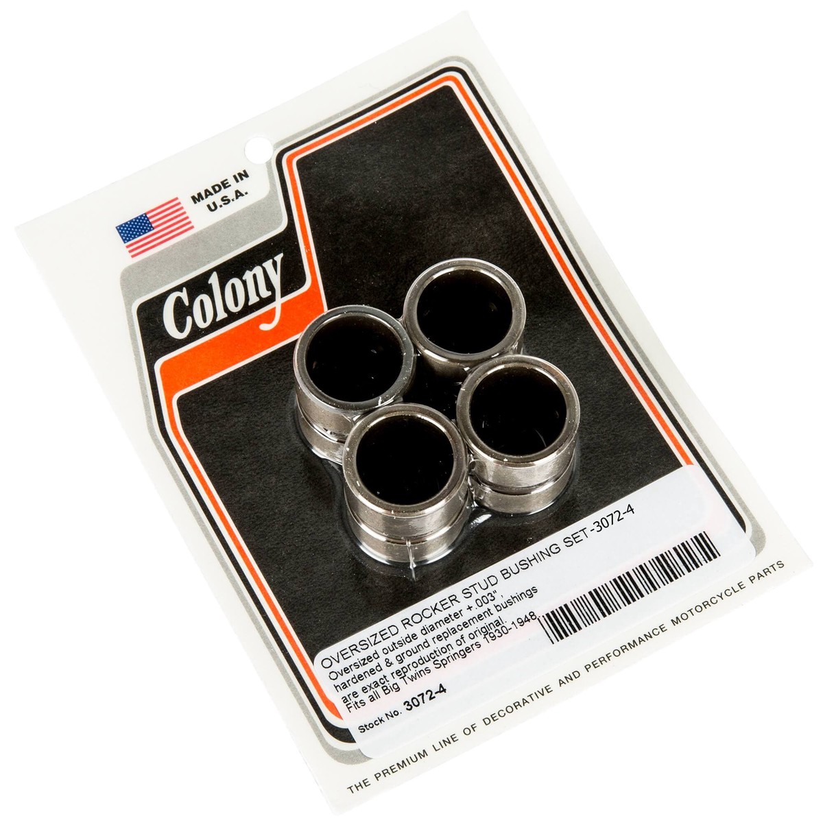 3072-4 Rocker Stud Bushing Set Oversized 003 1930-1948 Harley-Davidson Big Twin Springers
