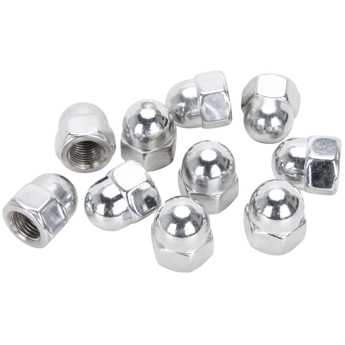 AN-107 12-20 Chrome Plated Acorn Nut - 10 Pack
