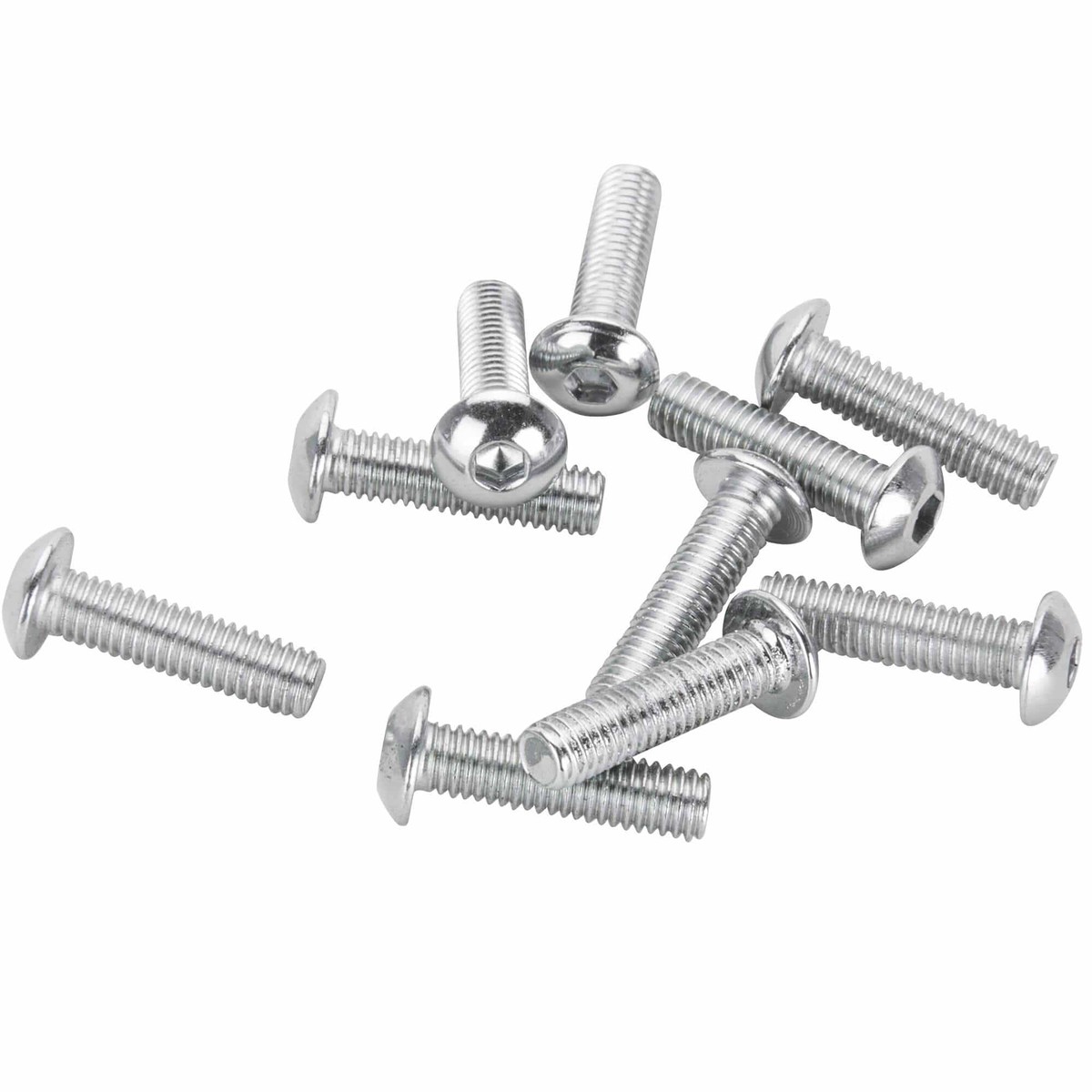 BHC-804 10-32 x 34 inch Length Chrome Button Head Allen Bolt - 10 Pack