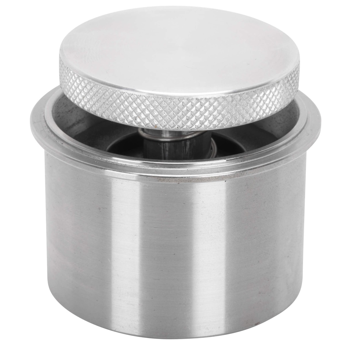 Small Flush Mount Pop-Up Gas Cap Weld-In Bung - Vented - Aluminum