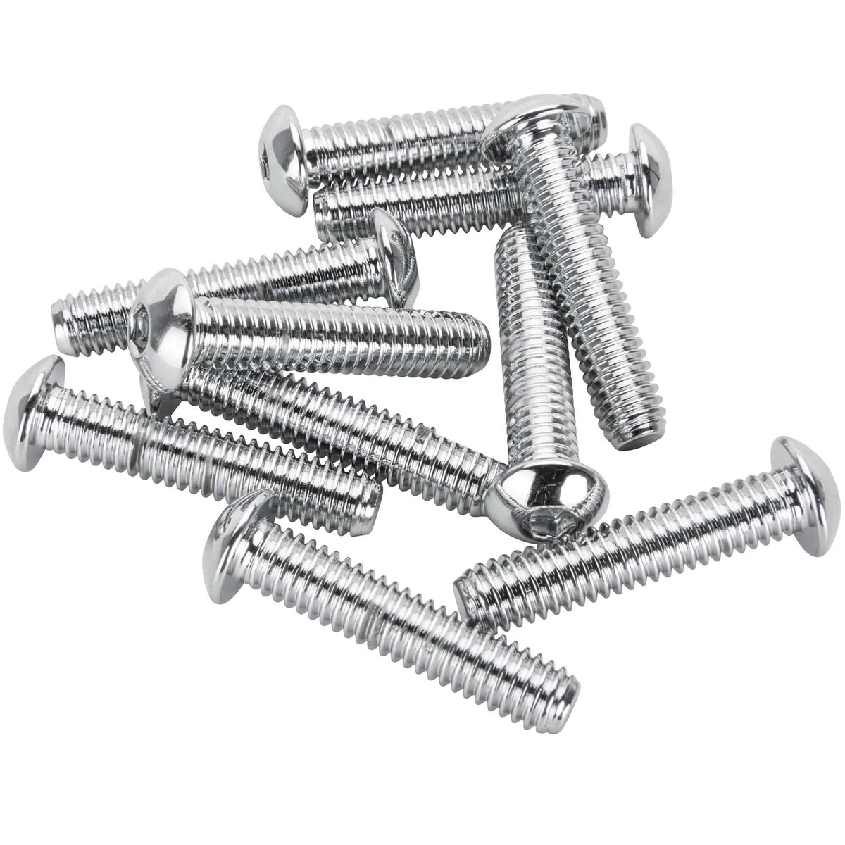 BHC-845 516-18 x 1-12 inch Length Chrome Button Head Allen Bolt - 10 Pack