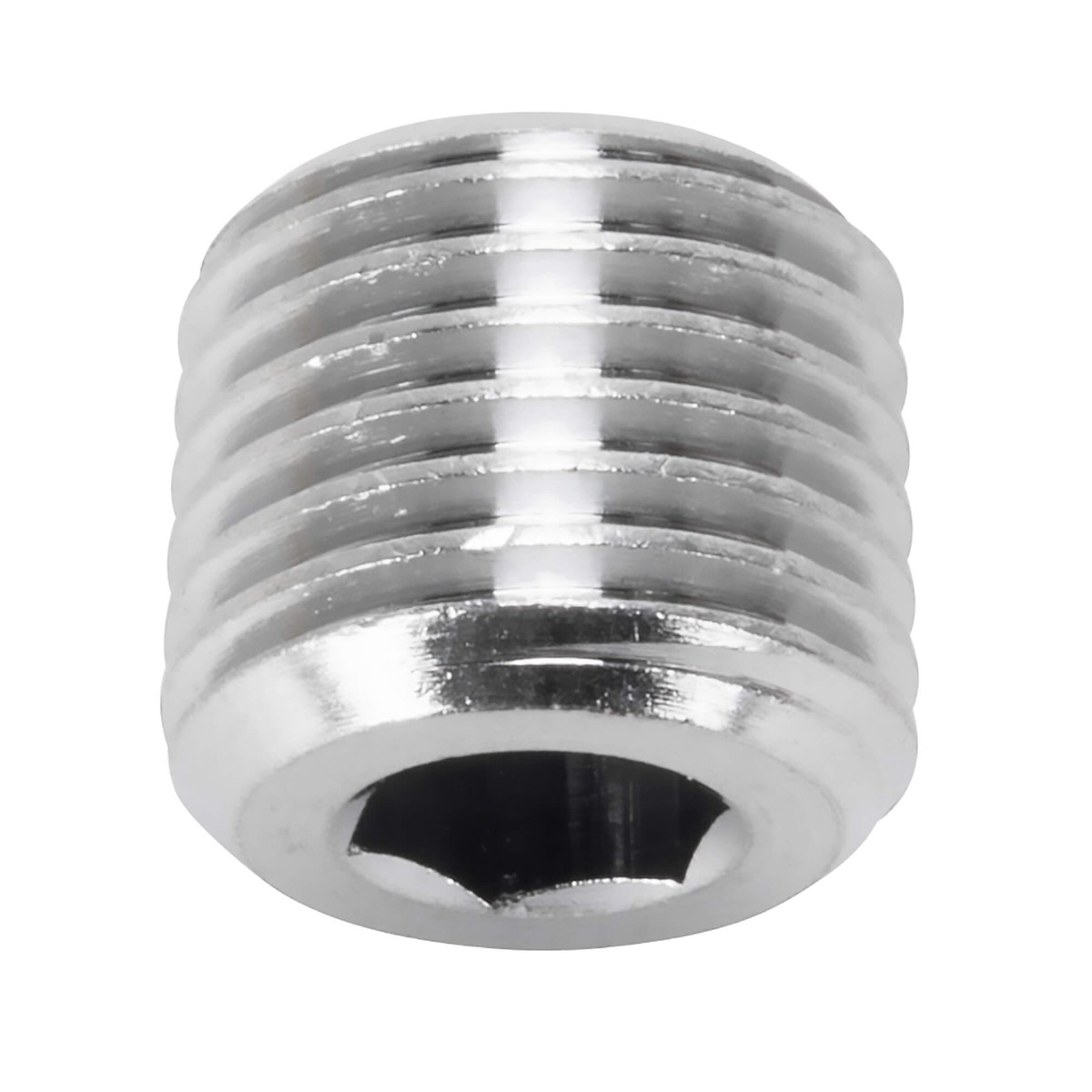 Countersunk Allen Pipe Plug 14 inch NPT - Chrome
