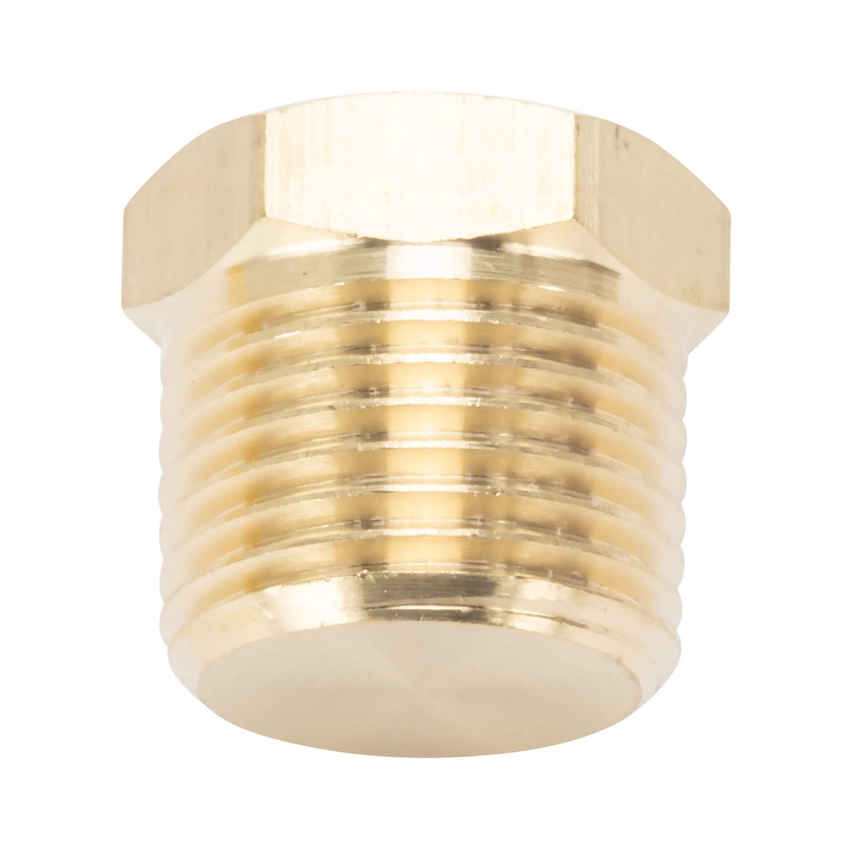 Hex Pipe Plug 38 inch NPT - Brass