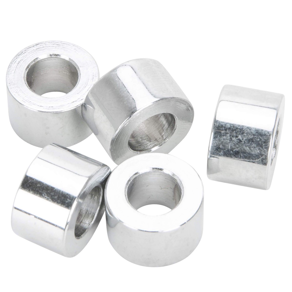 SPC-013 516 ID x 38 Length Chrome Plated Steel Universal Spacer - 5 Pack
