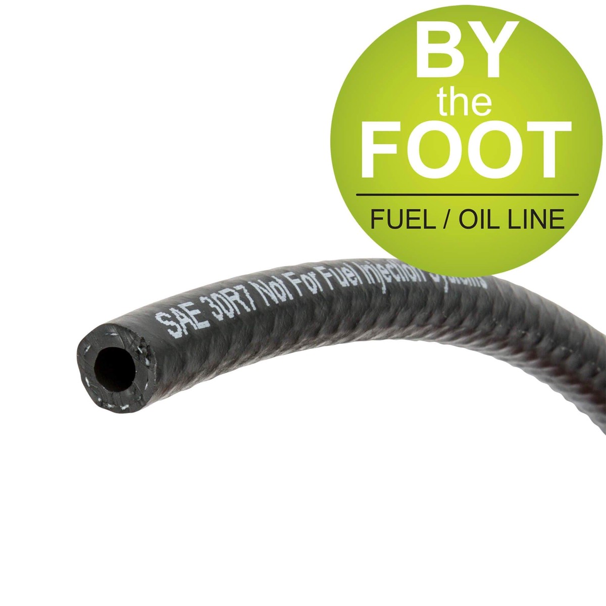 14 inch Black Fuel Oil Line - By The Foot