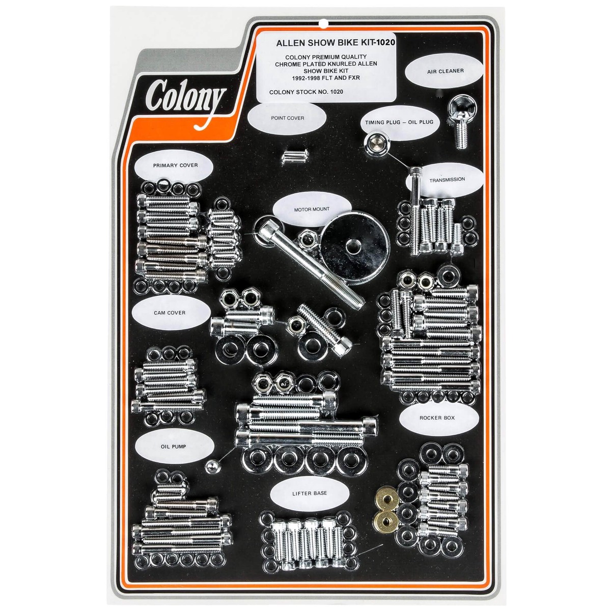 1020 Complete Show Bike Kit Allen Hardware Harley-Davidson 1992-1998 Harley-Davidson FLTFXR - Chrome Plated