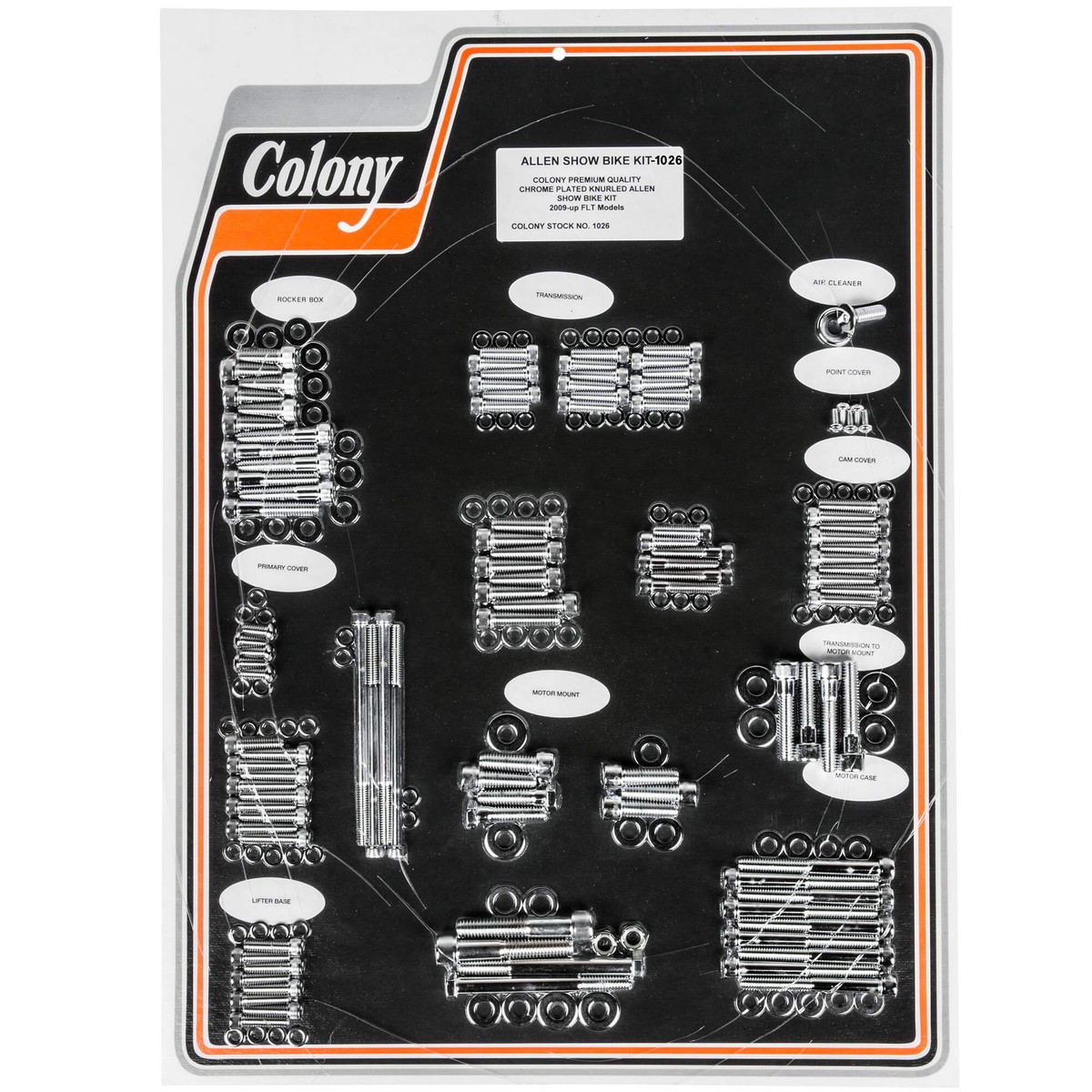 1026 Complete Show Bike Kit Allen Hardware 2009-Up Harley-Davidson FLT - Chrome Plated