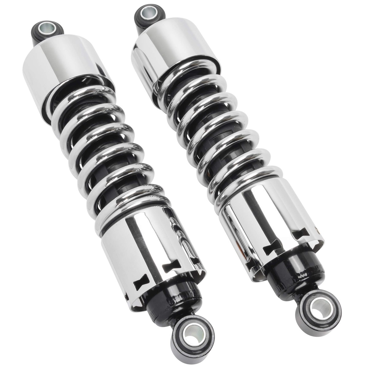 11 Chrome Shocks With Chrome Spring - 1 inch Under - 1973-1984 Harley-Davidson FXFXE 1972-1984 FL