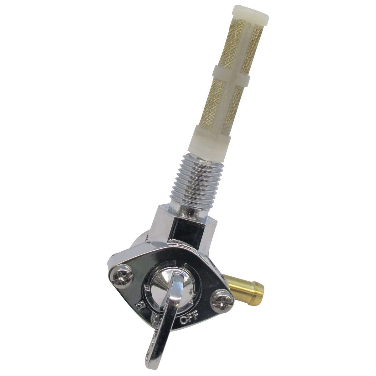 14 inch NPT Petcock Chrome - 90 Degree